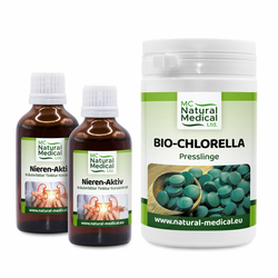 Nierenkur 2 x 50ml Nieren Aktiv plus 200g Chlorella