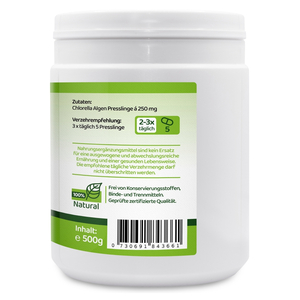 Chlorella pyrenoidosa Presslinge (Zertifizierte-Qualitt) 500g